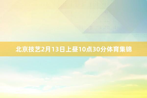 北京技艺2月13日上昼10点30分体育集锦