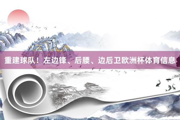 重建球队！左边锋、后腰、边后卫欧洲杯体育信息