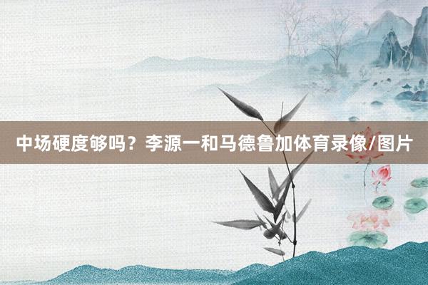 中场硬度够吗？李源一和马德鲁加体育录像/图片