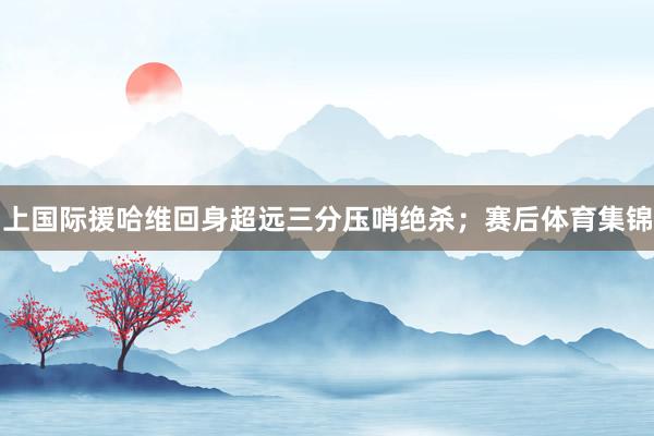 上国际援哈维回身超远三分压哨绝杀；赛后体育集锦