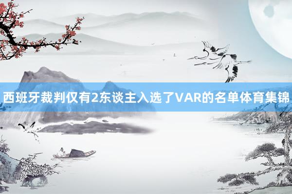 西班牙裁判仅有2东谈主入选了VAR的名单体育集锦
