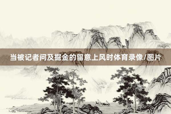 当被记者问及掘金的留意上风时体育录像/图片
