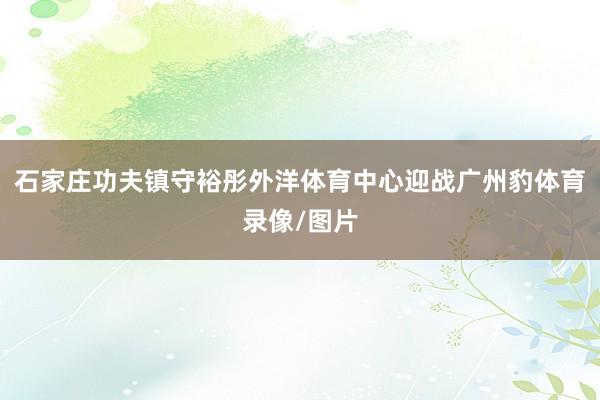 石家庄功夫镇守裕彤外洋体育中心迎战广州豹体育录像/图片