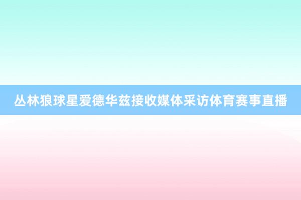 丛林狼球星爱德华兹接收媒体采访体育赛事直播