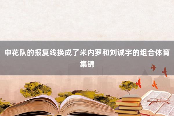 申花队的报复线换成了米内罗和刘诚宇的组合体育集锦