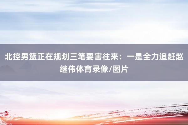 北控男篮正在规划三笔要害往来：一是全力追赶赵继伟体育录像/图片