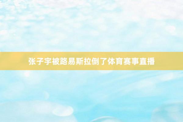 张子宇被路易斯拉倒了体育赛事直播