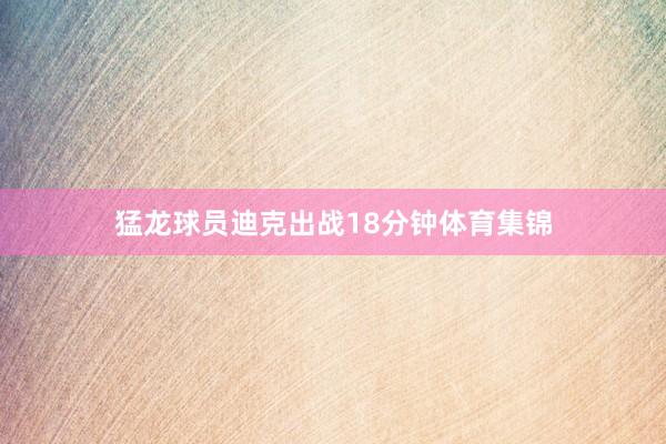 猛龙球员迪克出战18分钟体育集锦