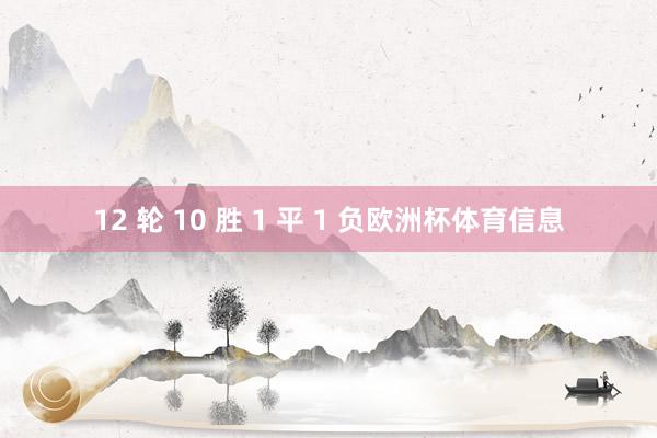 12 轮 10 胜 1 平 1 负欧洲杯体育信息