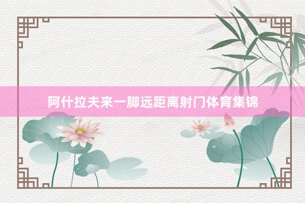 阿什拉夫来一脚远距离射门体育集锦