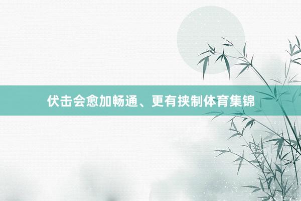 伏击会愈加畅通、更有挟制体育集锦