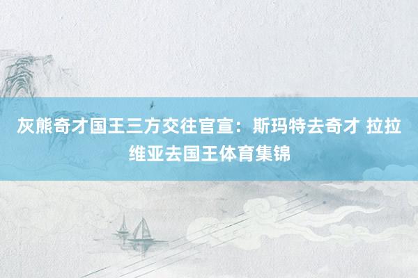 灰熊奇才国王三方交往官宣：斯玛特去奇才 拉拉维亚去国王体育集锦