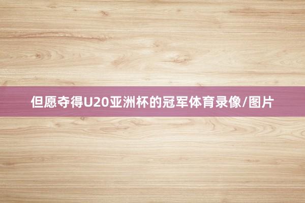 但愿夺得U20亚洲杯的冠军体育录像/图片