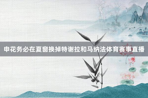 申花务必在夏窗换掉特谢拉和马纳法体育赛事直播